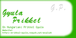 gyula prikkel business card